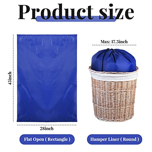 Woanger 12 Pack 28 x 45 Inch Extra Large Laundry Bags Bulk Washable Travel Laundry Bag with Drawstring Closure Large Dirty Clothes Organizer for College Dorm Home Hotel Camping(Blue) - color: Blue