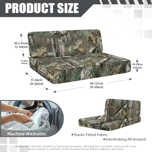 SEANATIVE Camouflage Hunting RV Couch Cushion Cover Super Stretch Sofa Slipcover Non Slip Soft Couch Sofa Cover Washable Camper Furniture Protector Replacement Car Bench Cover - color: Camouflage Hunting
