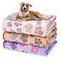 Dono 1 Pack 3 Blankets Soft Fluffy Paw Print Pattern Fleece Pet Blanket Warm Sleep Mat Puppy Kitten Blanket Doggy Mat Paw Print for Animals-23 * 16in - color: Lightpaw, size: Large(41*31")
