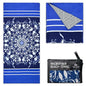 Quick Dry Towel Extra Large 78x35 Inch - Microfiber Beach Towel - Perfect for Beach, Travel, Swimming, Pool, Yoga, Hiking, Camping - Lightweight, Fast Drying, Compact for Adults (Blue Flower) - color: Blue Flower, style: Extra Large 78x35"