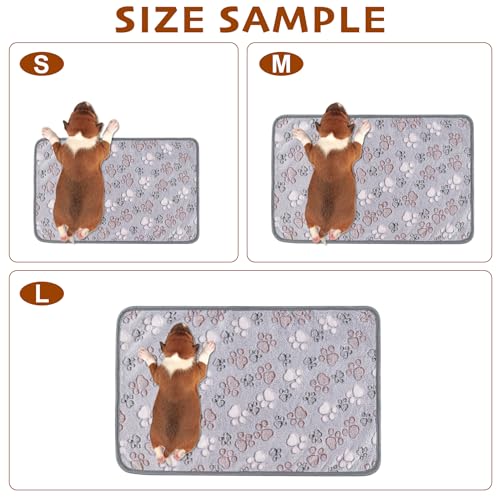 1 Pack 3 Blankets Fluffy Premium Fleece Soft Pet Blanket Flannel Throw for Cat Dog Puppy (Small 23x16'', Paw-Beige/Grey/Navy) - color: Beige,grey,navy, size: 23x16 inch(Pack of 3)