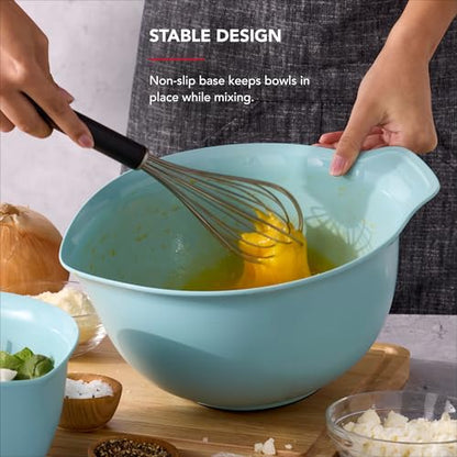 KitchenAid Universal Nesting Plastic Mixing Bowls - color: Mineral Water, size: Set of 3