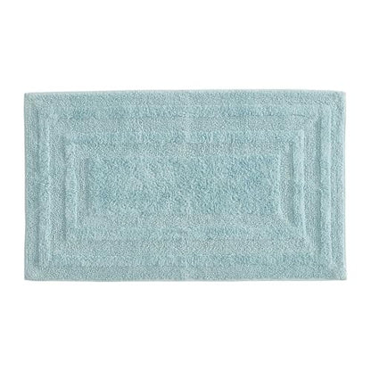 Eddie Bauer - Bathroom Rug, 100% Soft Plush Tufted Cotton Bath Rug, Highly Absorbent, Quick-Dry, and Skid-Resistant Backing (Logan Turquoise, 24" x 40") - color: Turquoise, style: 24" x 40"