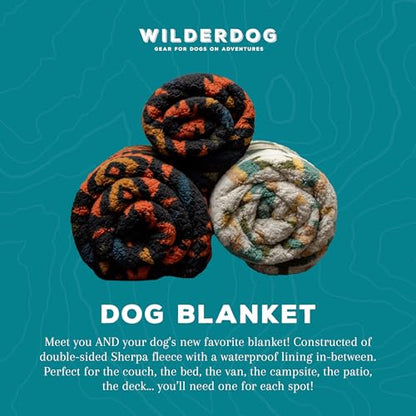 Wilderdog Sherpa Fleece Waterproof Dog Blanket - 50" x 40" - Cream - color: Cream, size: 50” x 40”