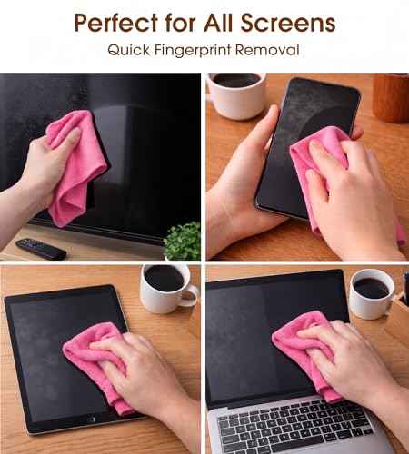 KitchLife Microfiber Cleaning Cloth Roll, 100 Pack - Tear-Away Microfiber Paper Towels, Lint-Free, Reusable, Washable for Kitchen, Car, Dishes, and Sensitive Surfaces (Pink) - color: Pink, size: 100 Pack