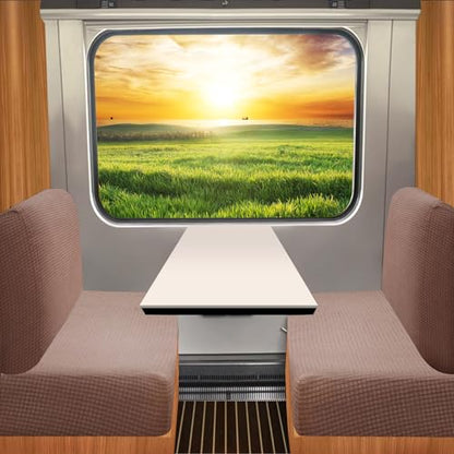 FUANGUI RV Dinette Cushion Covers Stretch Camper Cushion Cover Booth Seats Replacement RV Cushion Covers Washable Sofa Furniture Protector (Light Brown, 2 Bench Cover & 2 Backrest Cover) - color: Light Brown