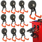 ULIBERMAGNET New Upgraded Heavy Duty Magnetic Garage Hooks,10 Pack Strong Large Magnet Hooks for Power Drill,Garden Tools,Hose,Pegboard,Garage, Workshop,Magnetic Storage Hook for Hanging(Orange) - style: V1 Pro 2.59" Strong Medium L Orange 10PC
