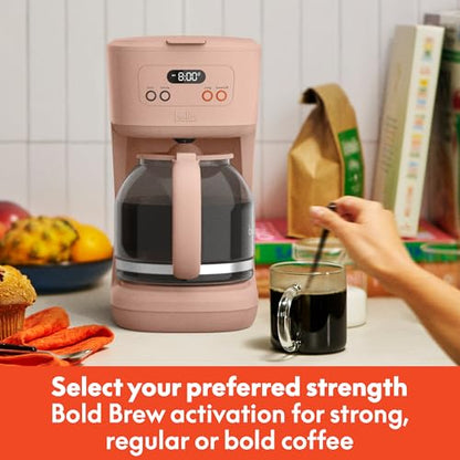 bella 12 Cup Programmable Coffee Maker, Reusable Dishwasher Safe Accessories, Easy LCD display, Auto Shutoff, 900 watt, Blossom - color: Blossom
