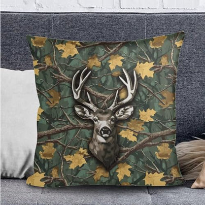 Deer Hunting Camo Pattern 3 PCS RV Dinette Cushion Covers Wear-Resistan Camper Seat Covers Dinette Booth Camper Cushion Pillow Cover Sofa Slipover for Travel Trailer Couch - color: Deer Hunting Camo