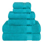 Cotton Paradise 100% Cotton Turkish Towel Set, Soft Absorbent Quick Dry, 6 Piece Towel Set, Ocean Aqua - color: Ocean Aqua