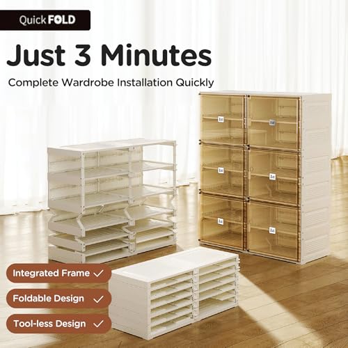 ANTBOX Portable Shoe Rack Organizer for Closet Entryway, Stackable Sneaker Storage Shoe Cabinet with Magnetic Clear Door, Large Plastic Storage containers Bins with Lids 10 Tiers 40 Pairs - size: 10 Tiers 40 Pairs