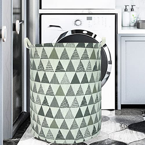 Merdes 19.7’’ Waterproof Foldable Laundry Hamper, Dirty Clothes Laundry Basket, Linen Bin Storage Organizer for Toy Collection (Triangle Grey) - color: Triangle Grey