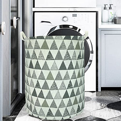 Merdes 19.7’’ Waterproof Foldable Laundry Hamper, Dirty Clothes Laundry Basket, Linen Bin Storage Organizer for Toy Collection (Triangle Grey) - color: Triangle Grey