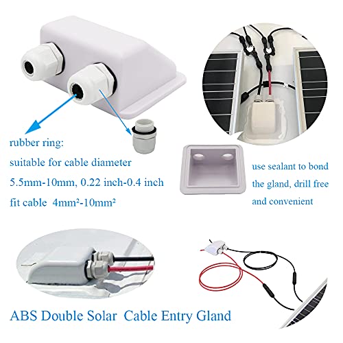 Solar Panel Mounting Brackets ABS Corner Bracket Kit 7PCS, Drill-Free Widely Used on Roofs of RV, Caravans, Vehicles, Camper Vans, Sheds, Garages, Deck of Boats, White - color: White