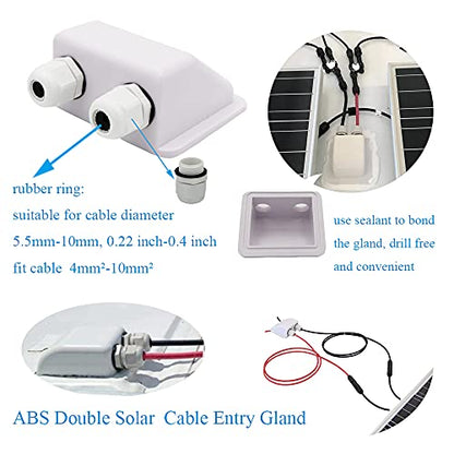 Solar Panel Mounting Brackets ABS Corner Bracket Kit 7PCS, Drill-Free Widely Used on Roofs of RV, Caravans, Vehicles, Camper Vans, Sheds, Garages, Deck of Boats, White - color: White