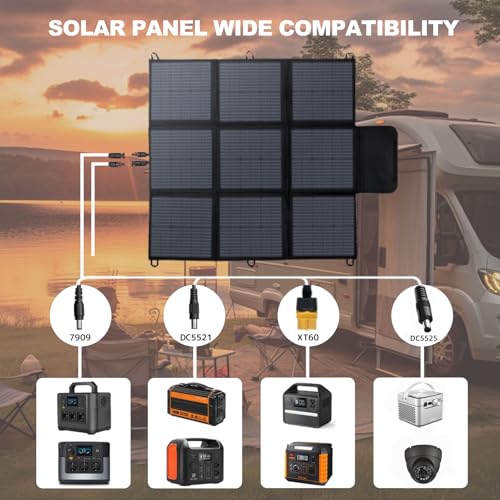 LVYUAN 400W Portable Solar Panel, 36V Foldable Blanket Solar Panel IP64 P-PERC, Upgraded 23% Efficiency for Solar Power Station Generator for Outdoor Camping Backpacking Hiking, 22 Pounds - size: 400 Watt Portable Solar Panel