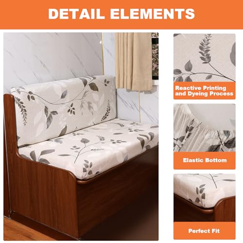 FUANGUI RV Dinette Cushion Covers - Stretch Camper Cushion Booth Seats Replacement - Washable Sofa Furniture Protector (B2, 2 Bench & 2 Backrest Covers) - color: B2