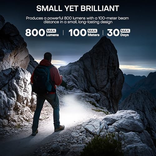 EDC Flashlight Rechargeable,800 Lumen Small Flashlight with Magnetic Clip & Base, 11 Modes LED Flashlight,Glass Breaker&Bottle Opener, USB-C Flashlight for Working,Home and Emergency - color: Green