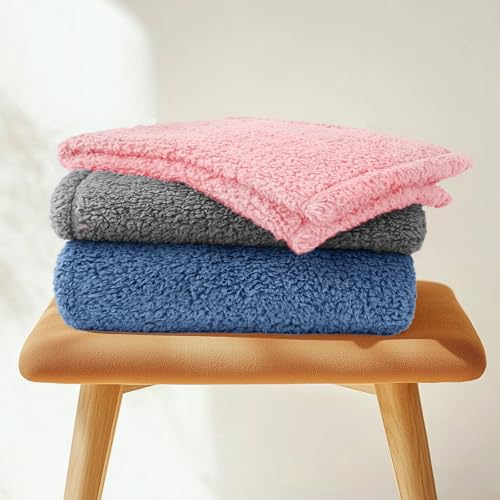 Luciphia Premium Fleece Pet Blanket for Small Medium Dogs Puppy Soft Sherpa Calming Cat Throw Blankets(Pink,30x20 inches) - color: Pink, size: 30x20 inches