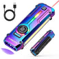 HAUSBELL Flat EDC Flashlight,1800 Lumen UV Magnetic Rechargeable Pocket | Stepless Dimming Dial,Stainless Steel Body,RGB+UV,USB-C Fast Charge,Magnetic Base,Waterproof, for Work,Camping & Emergency - color: Iridescent