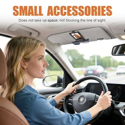 New 2 in 1 Sunglass & Photo Holder for Car, Strong Magnetic Leather Sunglasses Holder, Car Visor Picture Holder Clip, 2026 Upgraded No Fall No Slide Car Visor Accessories - size: 1 PCS
