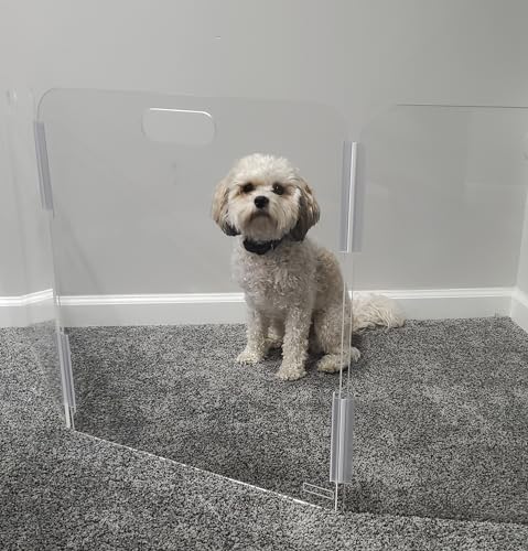 Pet Barrier (3-Panel) | Free-Standing Pet Gate | Foldable | Protect Your Indoor Living Spaces, Decorations, and Important Items from Pets | Made in The USA - size: 3-Panel
