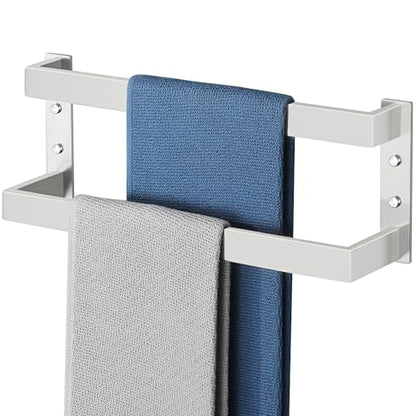 Alise Double Towel Bar, 16" Towel Racks for Bathroom Wall Mounted, SUS304 Stainless Steel Bathroom Towel Holder, Modern Quick Drying Towel Hanger, Brushed Nickel - color: Brushed Nickel, size: 16-inch