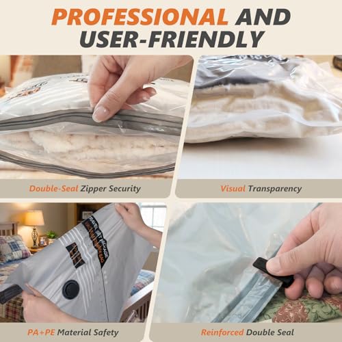 Rechargeable Wireless Pump Travel Vacuum Bags Set,Vacuum Storage Bags Portable Space Saver Bags for Travel, Home, Vacuum Compression Packing Seal for Clothes Seasonal Storage 48 Combo Set - size: 48 Combo Size
