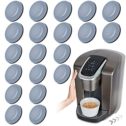 Appliance Sliders for Kitchen Appliances, 20 PCS Self-Adhesive Small Kitchen Appliance Slider for Coffee Maker, Air Fryer, Pressure Cooker, Combination Water Boilers & Warmers - size: 20Pcs-22mm+25mm-Grey