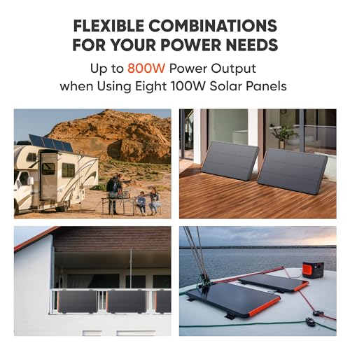 Jackery SolarSaga 100 Prime Bifacial DIY Solar Panel, 100W Portable Solar Charger, Featuring 25% Conversion Efficiency, IP68 Waterproof Solar Generator - Vans, Roofs, Balconies, RV, Off-Grid Cabins. - size: 100W Prime