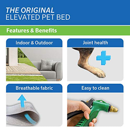 Gale Pacific Coolaroo The Original Cooling Elevated Pet Bed, Medium, Turquoise - color: Turquoise, style: Medium Dog Bed