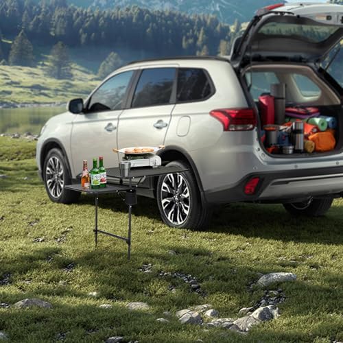 Nice C Tailgate Table, Car Desk, Aluminum Tailgate Table, Car Camping, Mounted Camping Tables, Overlanding Gear, Vehicle Tables, Adjustable Height & Length, Lightweight