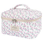 Gosect Large Makeup Bag, Cute Cosmetic Bag for Women Girls, Floral Coquette Aesthetic Toiletry Bag, Travel Make Up Organizer Bag (Purple Flower) - color: 025Purple Flower