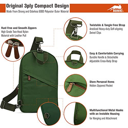 BOMKI Grilling & Camping Cooking Utensils Set - BBQ & Camping Kitchen Set with Case - style: Green Lite