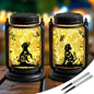 2 Pack Dog Solar Lanterns 3-IN-1 Outdoor Waterproof - Birthday Gifts for Dog Lovers Women Mom Christmas, Mason Jar Hanging Lanterns with Stake, Garden Decor Lights for Patio Yard Balcony Decorations - style: Dog-2
