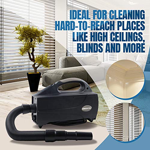 Oreck Compact Canister Vacuum Cleaner, Portable Handheld Vacuum for Carpet and Hard Floors, Lightweight, Powerful Suction with Versatile Tools, Corded Canister Vacuum Cleaners for Home Use