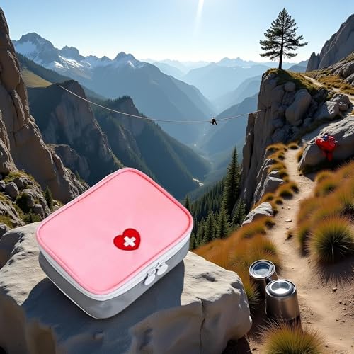 Pink Mini Outdoor First Aid Kit Bag Travel Portable Medicine Organizer Emergency Kit First Aid Kits
