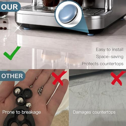Appliance Sliders for Kitchen 24 PCS Self-Adhesive Small Kitchen Finds Appliance Slider Hacks Easy to MovIing & Space Saving Must Have Home Gadgets Mixer Accessories for Countertop - size: 24Pcs-19mm-Grey
