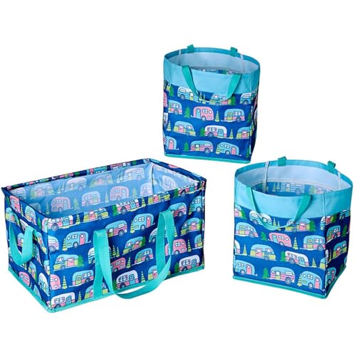 The Lakeside Collection 3-Pc. Everyday Storage Bin Sets - Camper, Blue