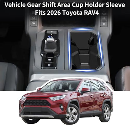 Cup Holder Inserts for RAV4 2026 Accessories Non‑Slip Silicone Center Console Cup Holder Liner Anti‑Spill & Anti‑Scratch Interior Protector for RAV4 2026 - size: RAV4-Center Cup Holder Organizer-26