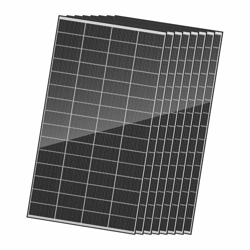 Renogy 320 Watts Solar Panels 8PCS 12V/24V N-Type 18BB Solar Panel Monocrystalline Total 2560W On/Off Grid Application Over 1000 Watt Solar Panel 25% High Efficiency for Homes Roof RV Boat Black - size: 8Pcs