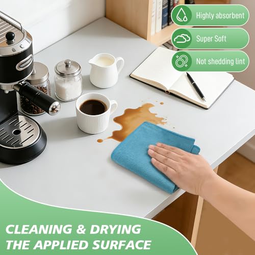 SINLAND Microfiber Dish Cloth for Washing Dishes Dish Washing Rags Best Kitchen Washcloth Cleaning Cloths Wash Cloths with Poly Scour Side 12Inchx12Inch 10 Pack Blue - color: Blue, size: 12inchx12inch 10pack