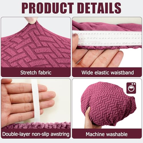 2 Piece RV Couch Covers for Sofa Bed, Stretch Elastic Camper Slipcover for RV Jackknife Sofa Bed, Washable Anti-Slip Furniture Protector, Pet Friendly & Wrinkle Free(Burgundy) - color: Burgundy