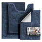 Hearth & Harbor Bathroom Rugs, Chenille Bath Mat - Machine Washable Bath Mats for Bathroom Non-Slip Backing Rubber, Quick Dry Mat - Navy Blue Bath Rug, 17x24-20x32-20x24 - color: Navy Blue, style: 17x24 / 20x32 / 20x24