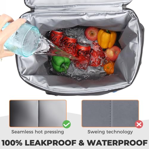 Heytrip Backpack Cooler 36/54 Cans, Insulated Portable Large Leakproof Waterproof Cooler Bag, 20 Hours Cold Retention for Lunch Camping Travel Beach Picnic - color: Gray - 54 Cans