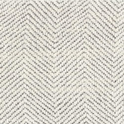 HomePop 19" Round Storage Ottoman - Cream Chevron Woven - color: Cream Chevron Woven