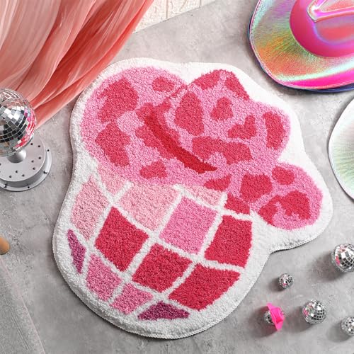 Drydiet 23.6 Inch Disco Cowgirl Bathroom Rug Pink Let's Go Girls Disco Western Cowgirl Bath Mat Shower Mat Doormat Decoration Non Slip Washable Room Bath Rug - style: Cowgirl