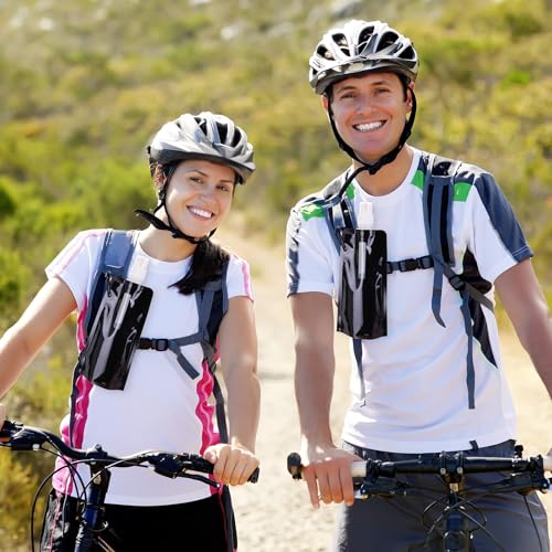 Teenyyou 24 Pack Collapsible Water Bottles Bulk 16oz Foldable Water Bottles with Carabiner Reusable Drinking Leak Proof Container Bags for Sport Biking Hiking Camping Travel Outdoor (Black) - color: Black