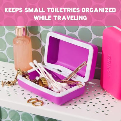 BRIXY Beauty Bar Travel Case Set – 3 Pack Soap Bar Travel Containers, Leakproof Portable Soap Holder, Durable Silicone, Magnetic Seal, TSA Friendly (Pink, Purple, Green) - color: Pink, Purple, Green