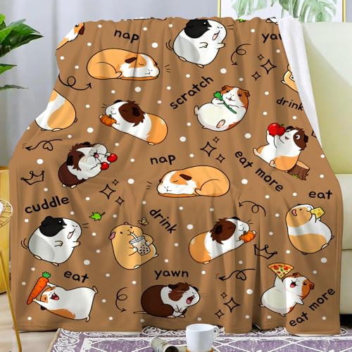 Guinea Pig Blanket Gifts for Girls Guinea Pig Lovers,Cute Pets Stuffed Accessories Animal Throw Blanket Guineas Birthday Gifts for Kids Boys Women Adults 50"X40" - color: Guinea Pig, size: 50"x40"